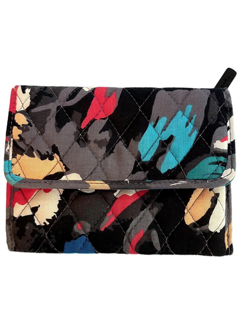 Vera Bradley Euro Trifold Wallet Splash Floral Retired Print
